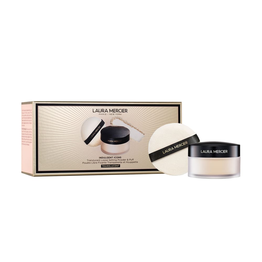 TRANSLUCENT LOOSE SETTING POWDER PUFF TRANSLUCENT (SET DE POLVO FIJADOR MÁS APLICADOR)